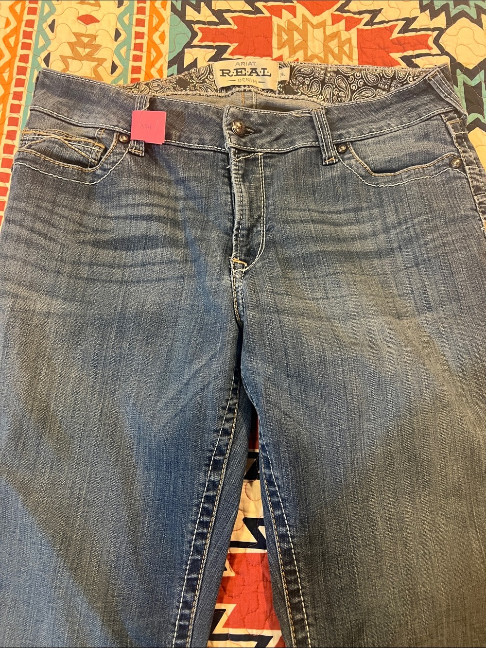 Ariat Real Denim Women's Boot Cut Jeans in Mid Blue Wash